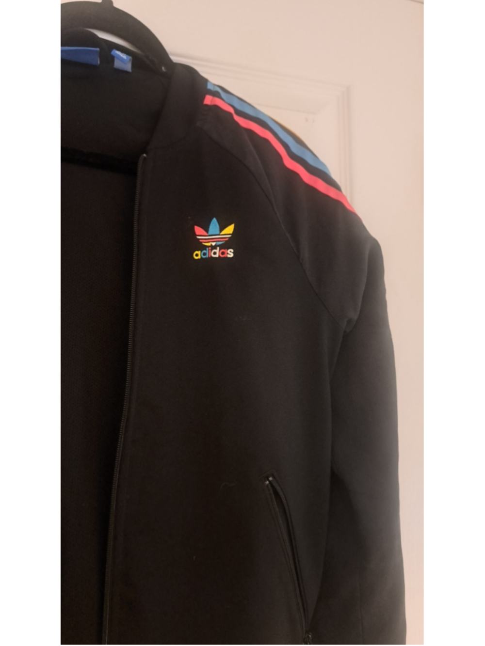 794 - Adidas Originals SST Rainbow Trefoil Track Jacket Black AY9435 2016 - Picture 3 of 10